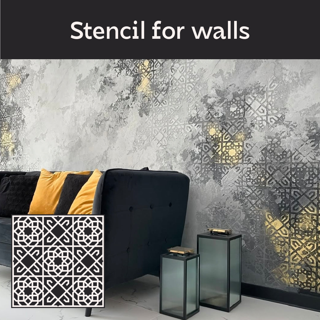 DFA decorative stencil: square pattern - simple and effective 0.3-1 mm (K00130)