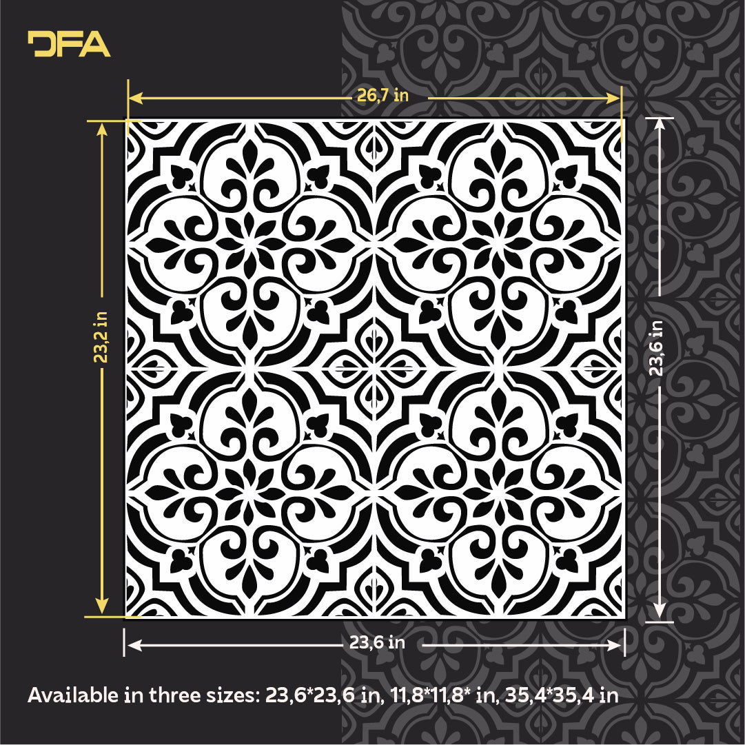 Square patterns for modern interiors – DFA stencil 0.3-1 mm (K00133)