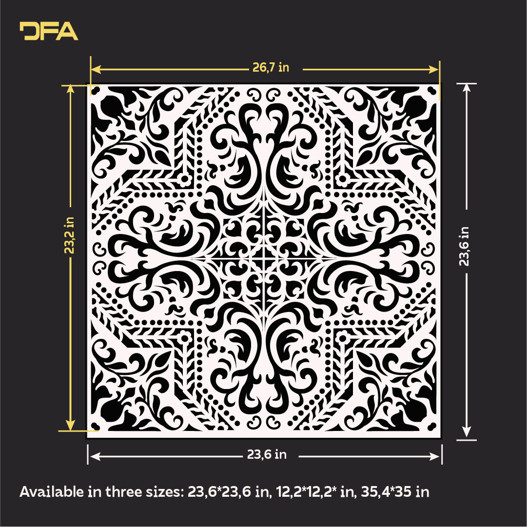 DFA Reusable Stencil with Square Patterns for Walls 0.3-1 mm (K00134)