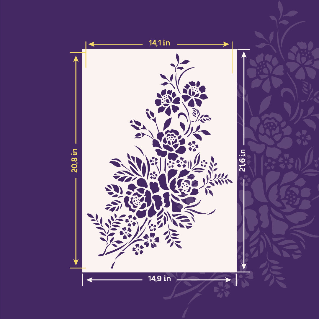 Stencil DFA Nature Flowers - natural comfort for your interior 0.3-1 mm (P00162)