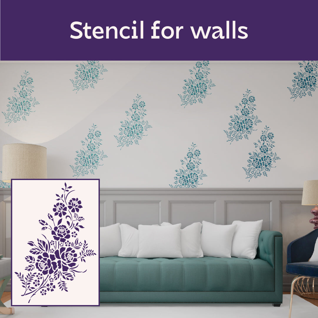 Stencil DFA Nature Flowers - natural comfort for your interior 0.3-1 mm (P00162)