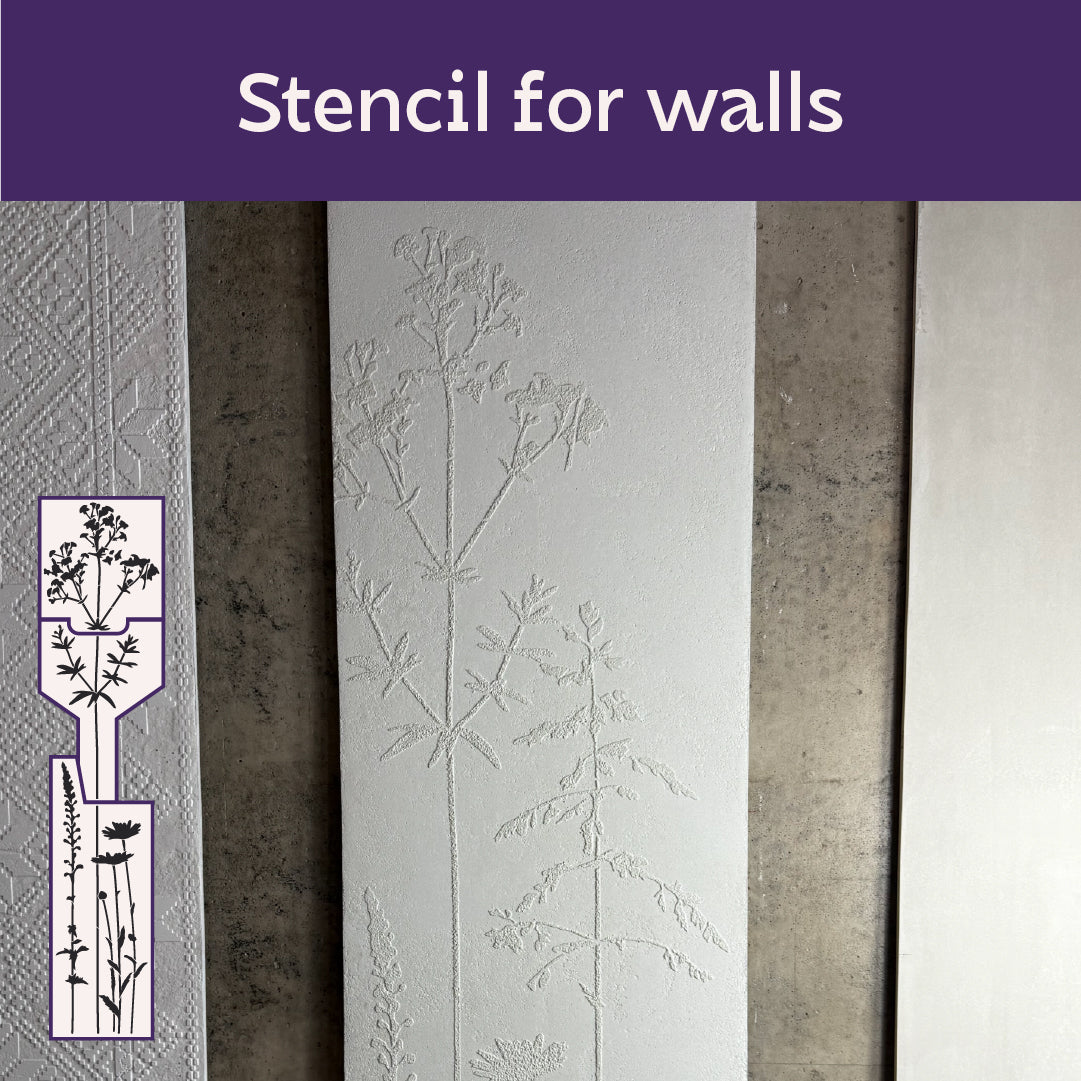 DFA stencil with plant motifs - natural beauty on your walls 0.3-1 mm (Р00169)