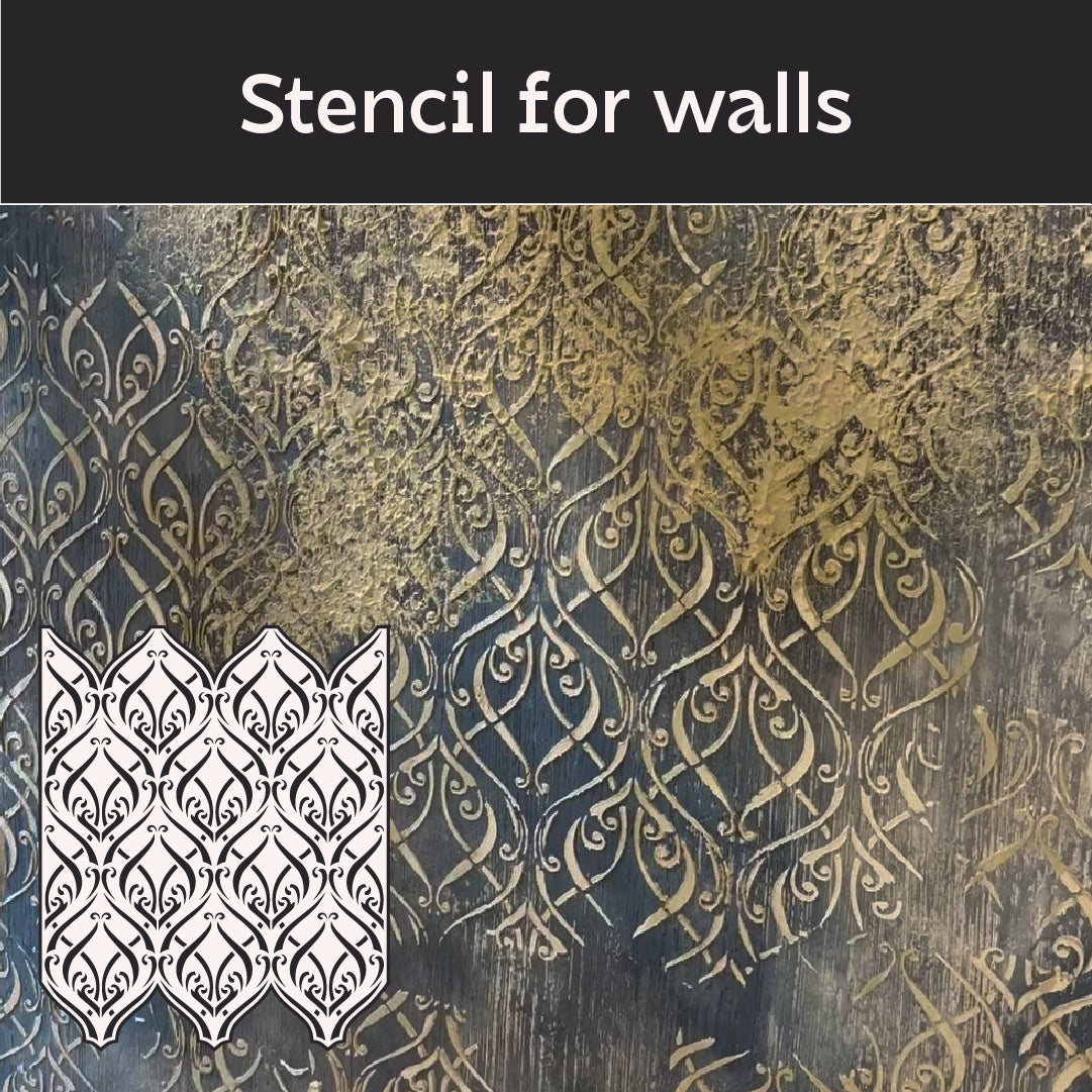 Stencil DFA Oriental pattern - create an interior in an oriental style! 0.3-1 mm (V00075)