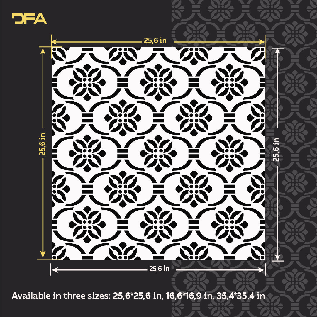 Easy creation of oriental decor with DFA stencil 0.3-1 mm (V00086)