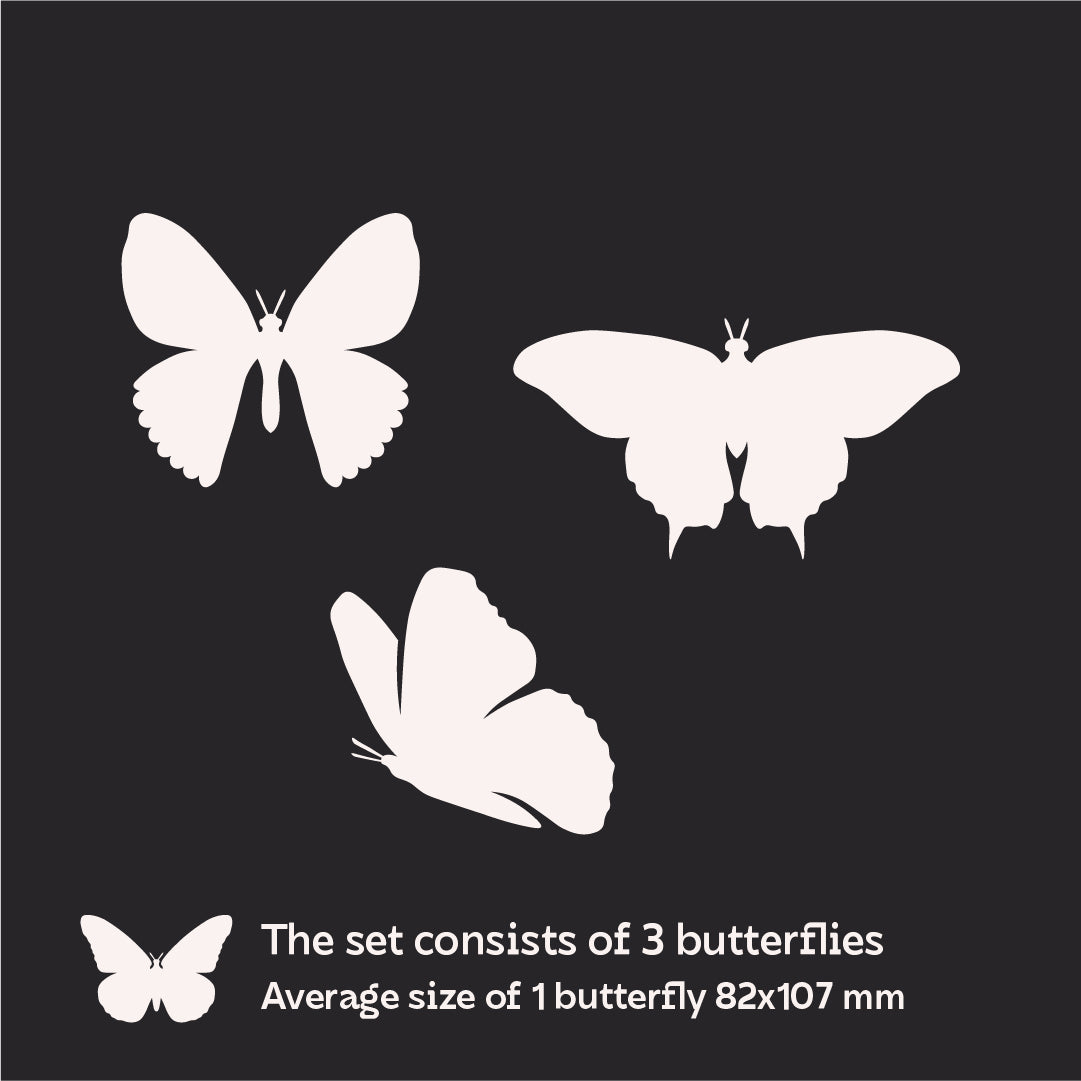 Mirror Butterflies DFA: Add lightness and light to your space, 3 pcs (YA00003)