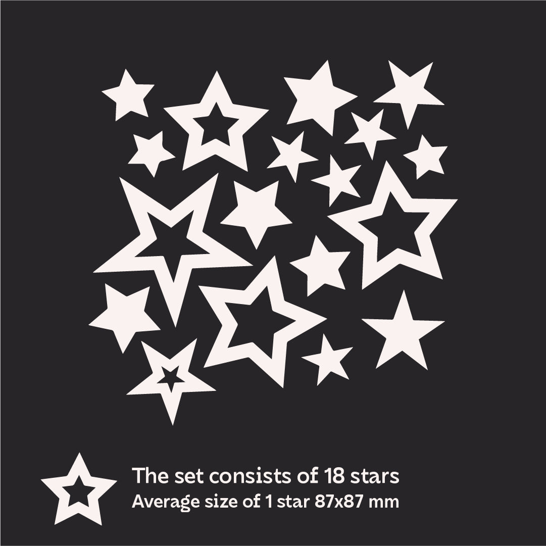 Mirror decor DFA Stars: bright accent and visual increase of space, 18 pcs (YA00007)