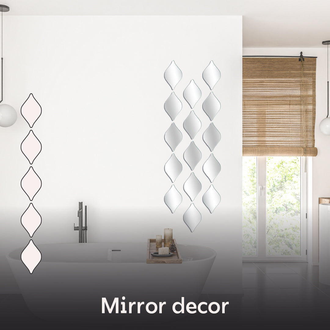 Quick Transformation: DFA Rhombus Mirror Decor to Update Your Home, 5pcs/10pcs/15pcs (YA00009)
