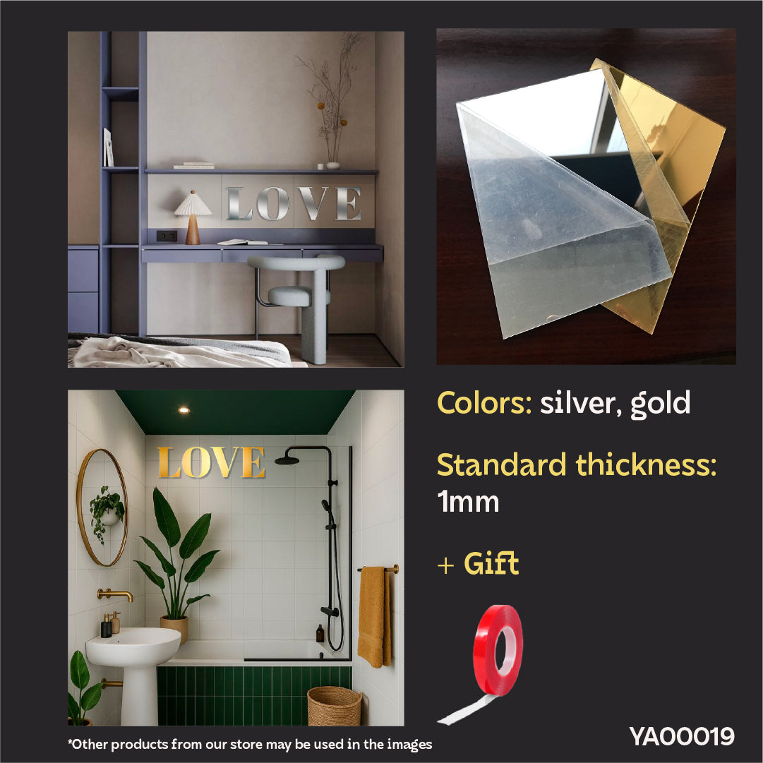 Stylish accent LOVE: DFA mirror decor for modern interior (YA00019)