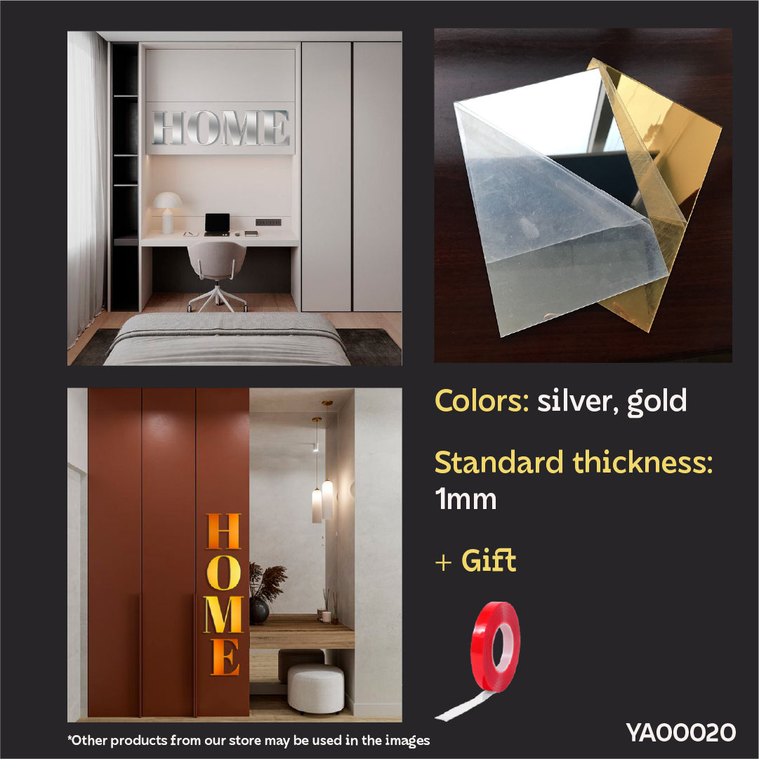 Elegance and space: mirror inscription HOME by DFA (YA00020)