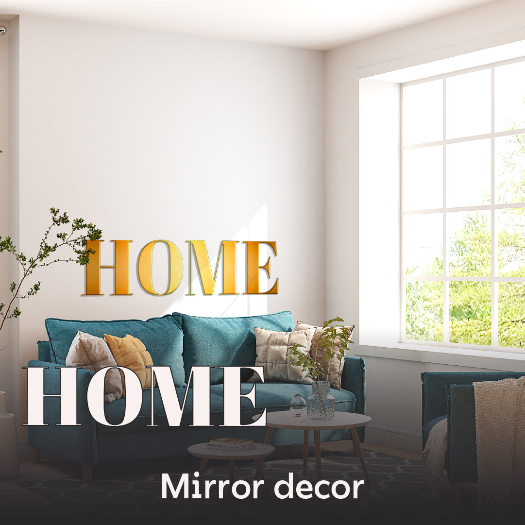 Elegance and space: mirror inscription HOME by DFA (YA00020)