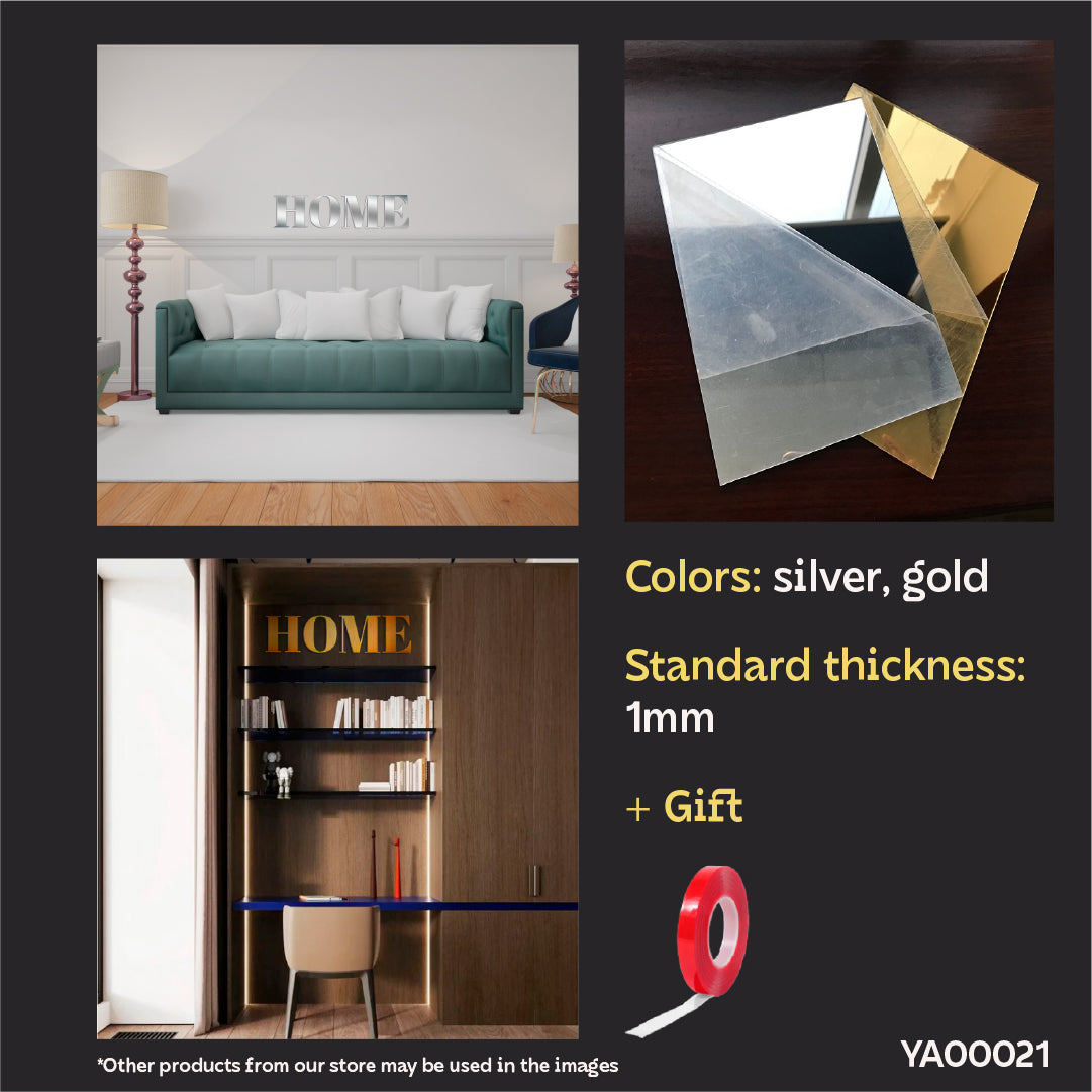 The inscription HOME in a mirror version - modern decor for a cozy space (YA00021)