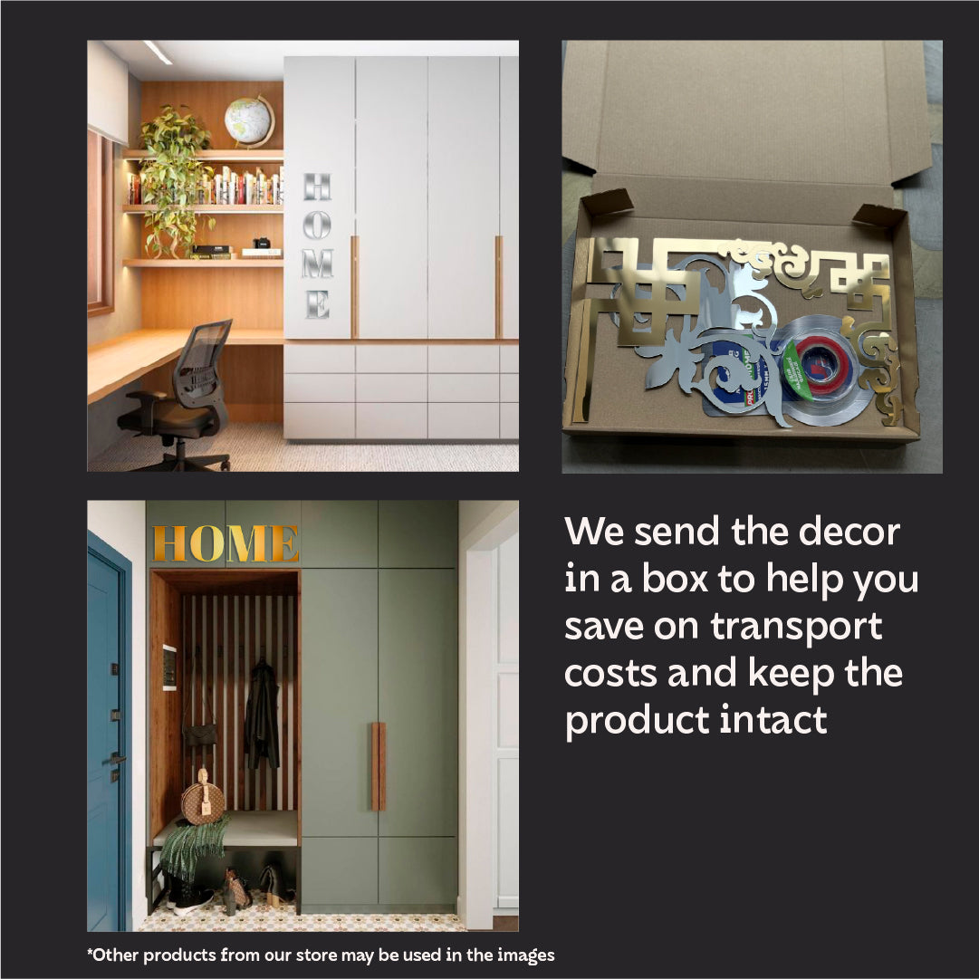 The inscription HOME in a mirror version - modern decor for a cozy space (YA00021)
