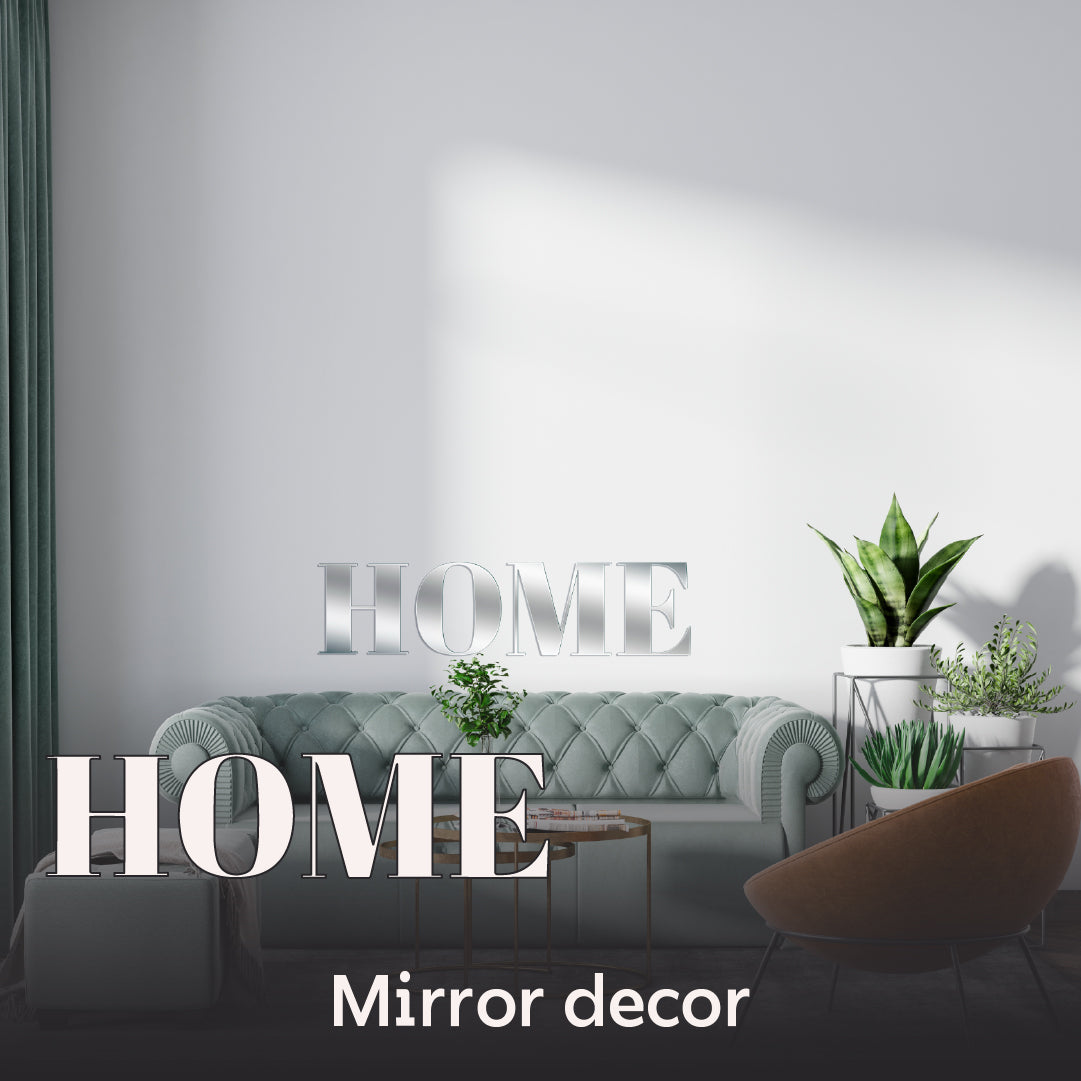 The inscription HOME in a mirror version - modern decor for a cozy space (YA00021)