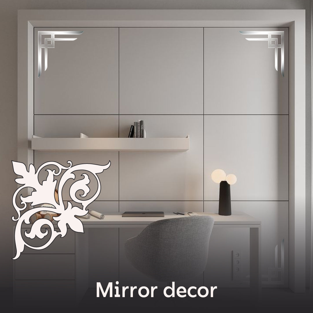 Create a spectacular accent with DFA Mirror Decor Corner Pattern 2pcs/4pcs (YA00039)