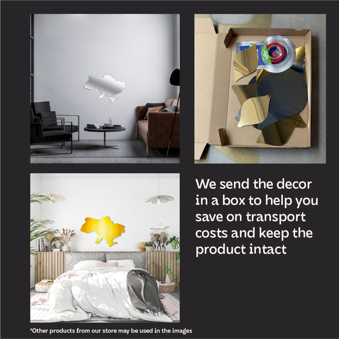 A stylish accent in your interior: Mirror decor Map of Ukraine DFA (YA00042)