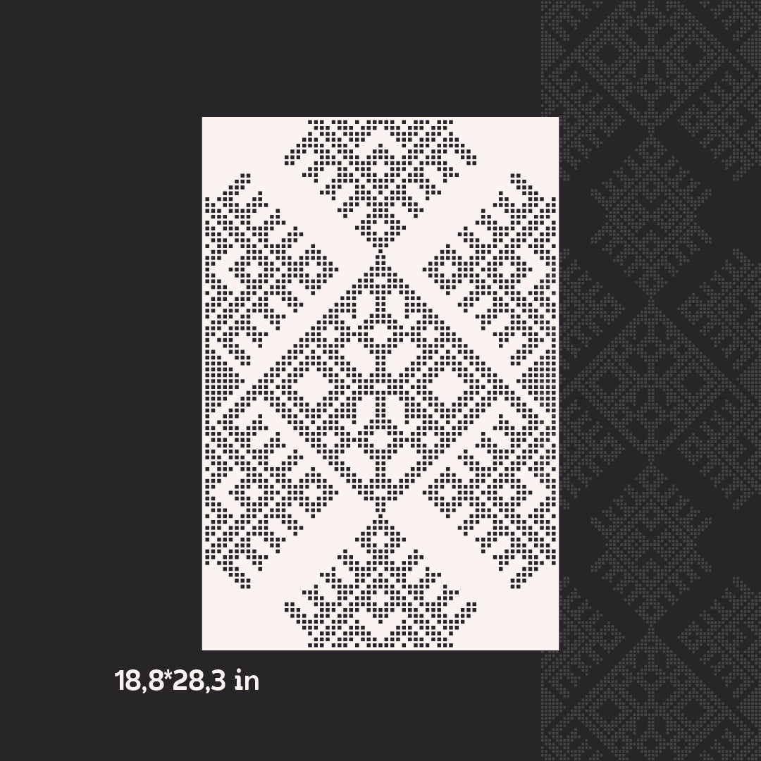 Stencil DFA Embroidery for plaster and paint 0.3-1 mm (Z00069)