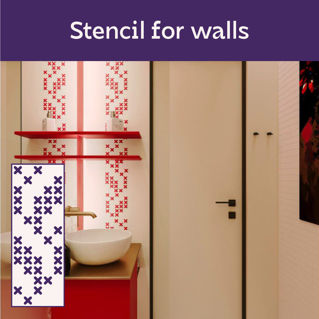 Create your own ethnic decor - reusable DFA stencil "Embroidery" 0.3-1 mm (Z00070)