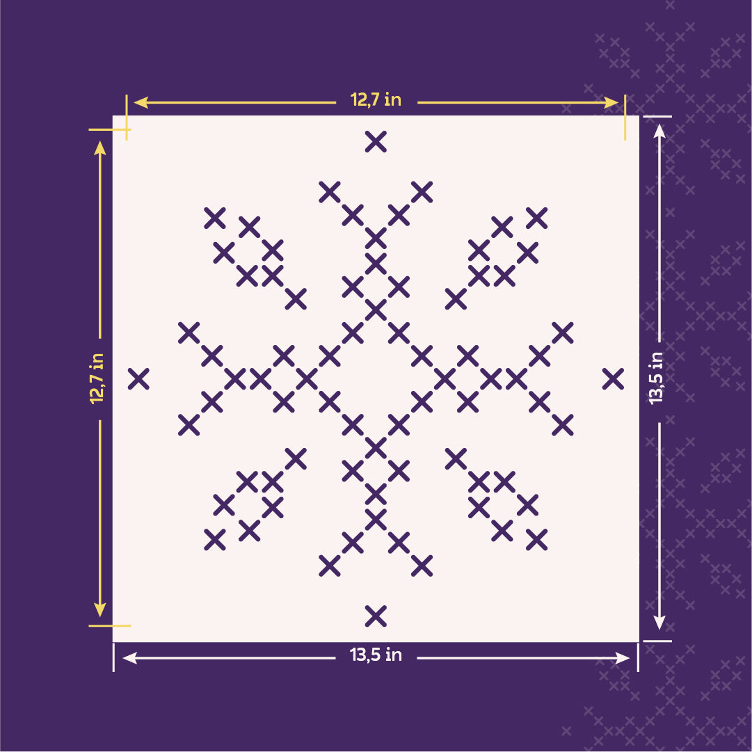 Ukrainian style in the interior: stencil DFA Vyshyvanka cross pattern 0.3-1 mm (Z00074)
