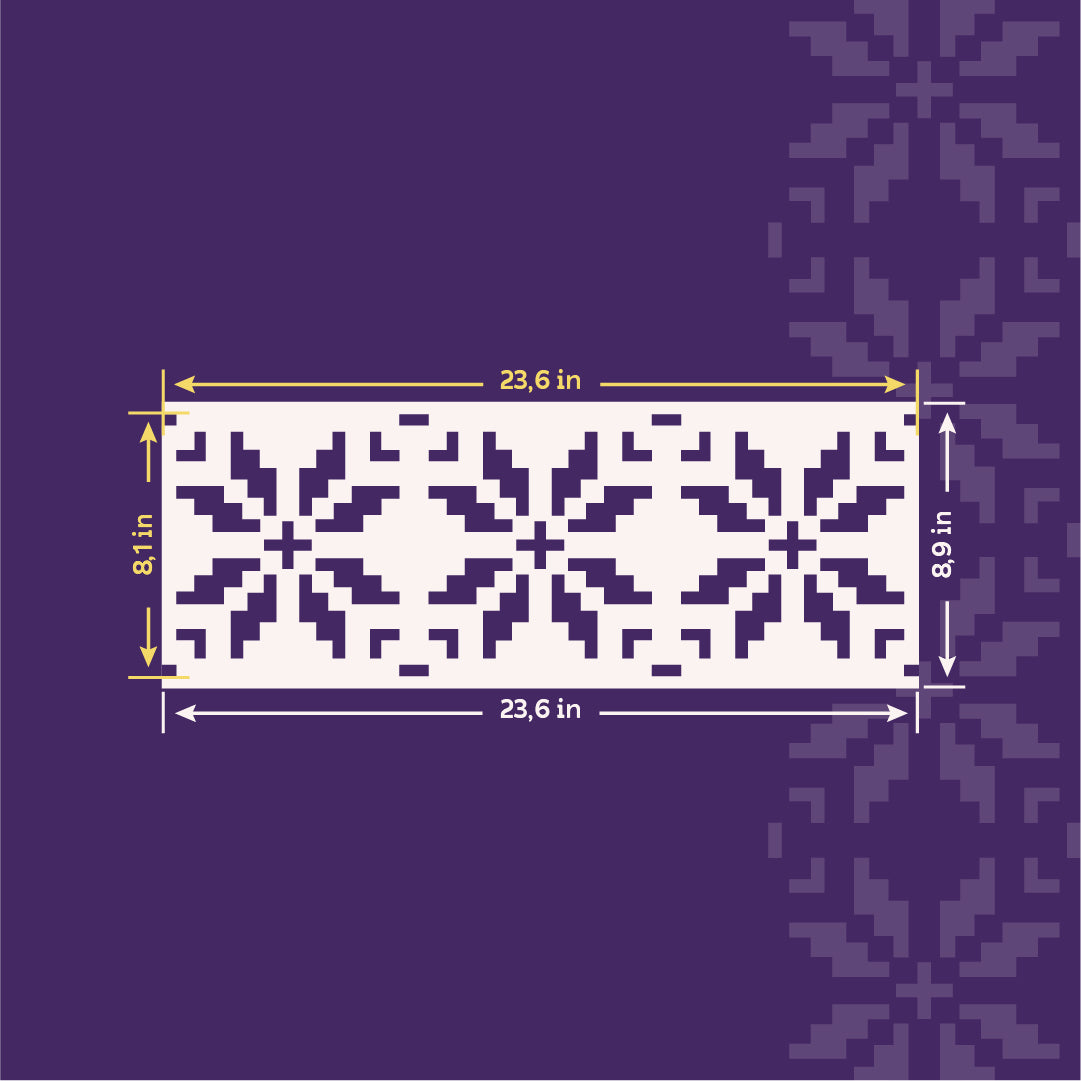 Minimalist stencil DFA Vyshyvanka ornament for decorative decoration 0.3-1 mm (Z00076)