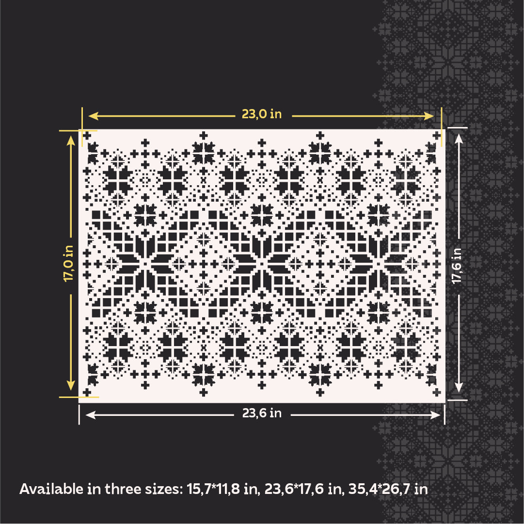 DFA Stencil "Vyshyvanka": Add the soul and authentic beauty of Ukrainian traditions 0.3-1 mm (Z00077)