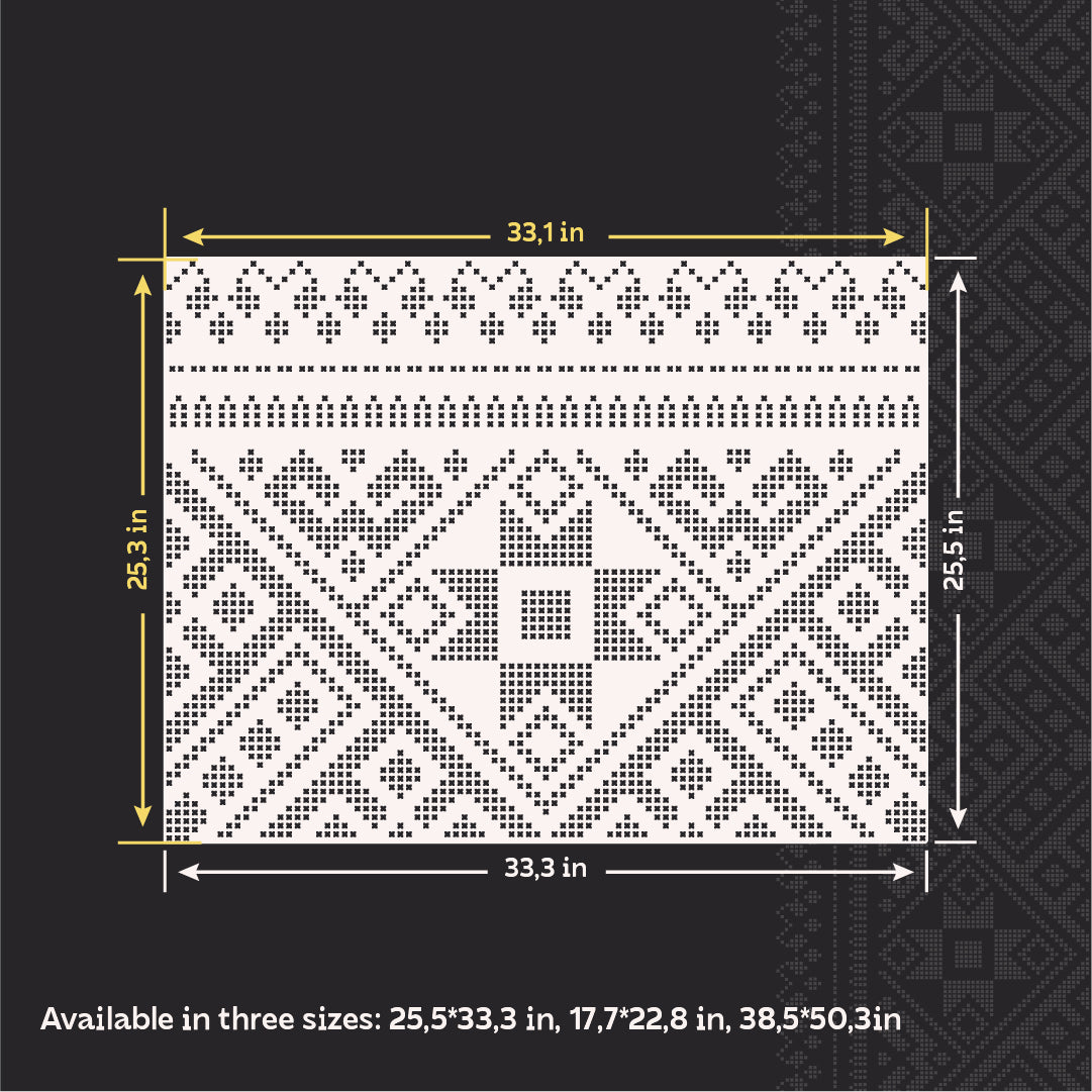 Traditional DIY ornament: Reusable DFA stencil "Embroidery" for walls 0.3-1 mm (Z00079)