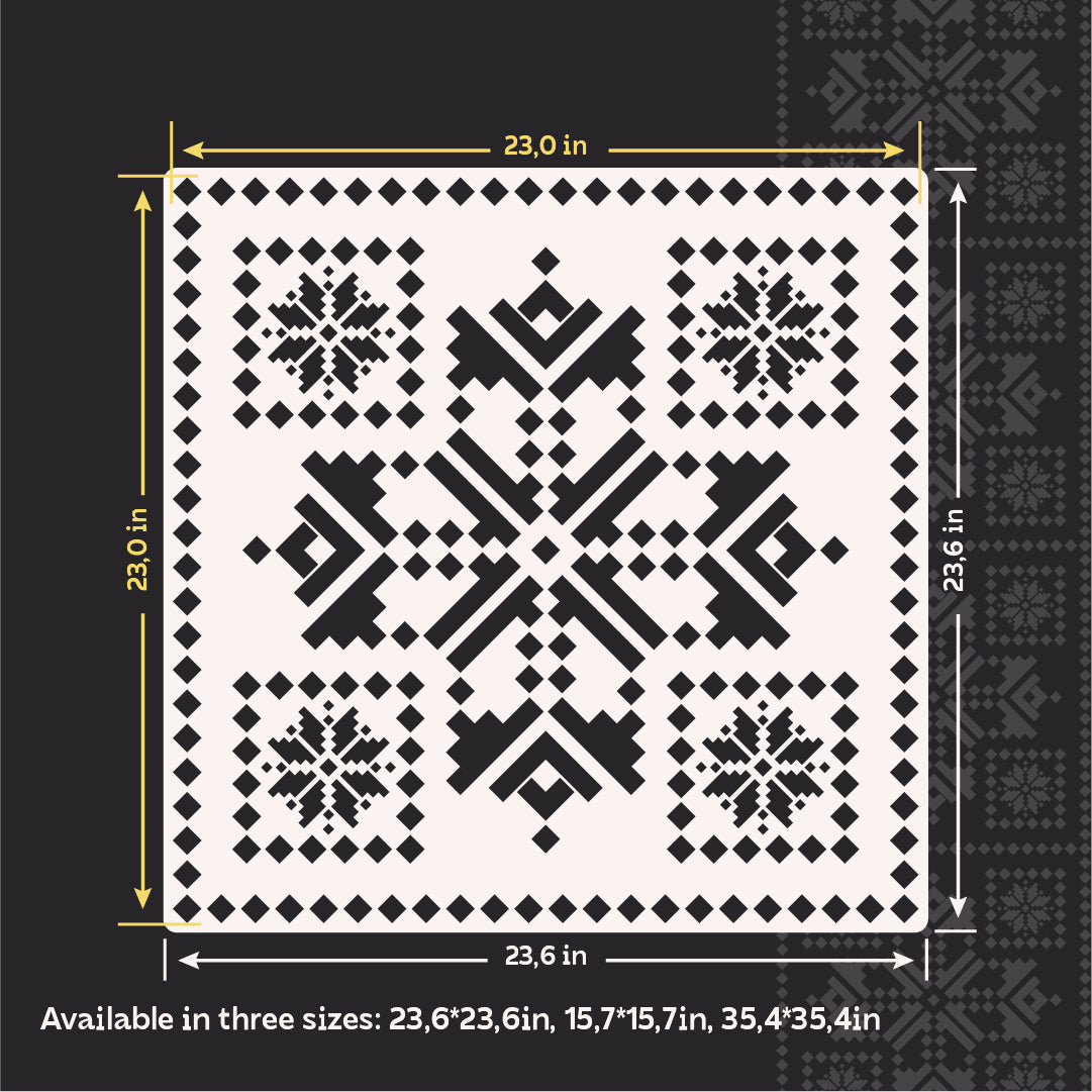 DFA Vyshyvanka Stencil: Perfect clarity of Ukrainian pattern with plaster or paint 0.3-1 mm (Z00080)