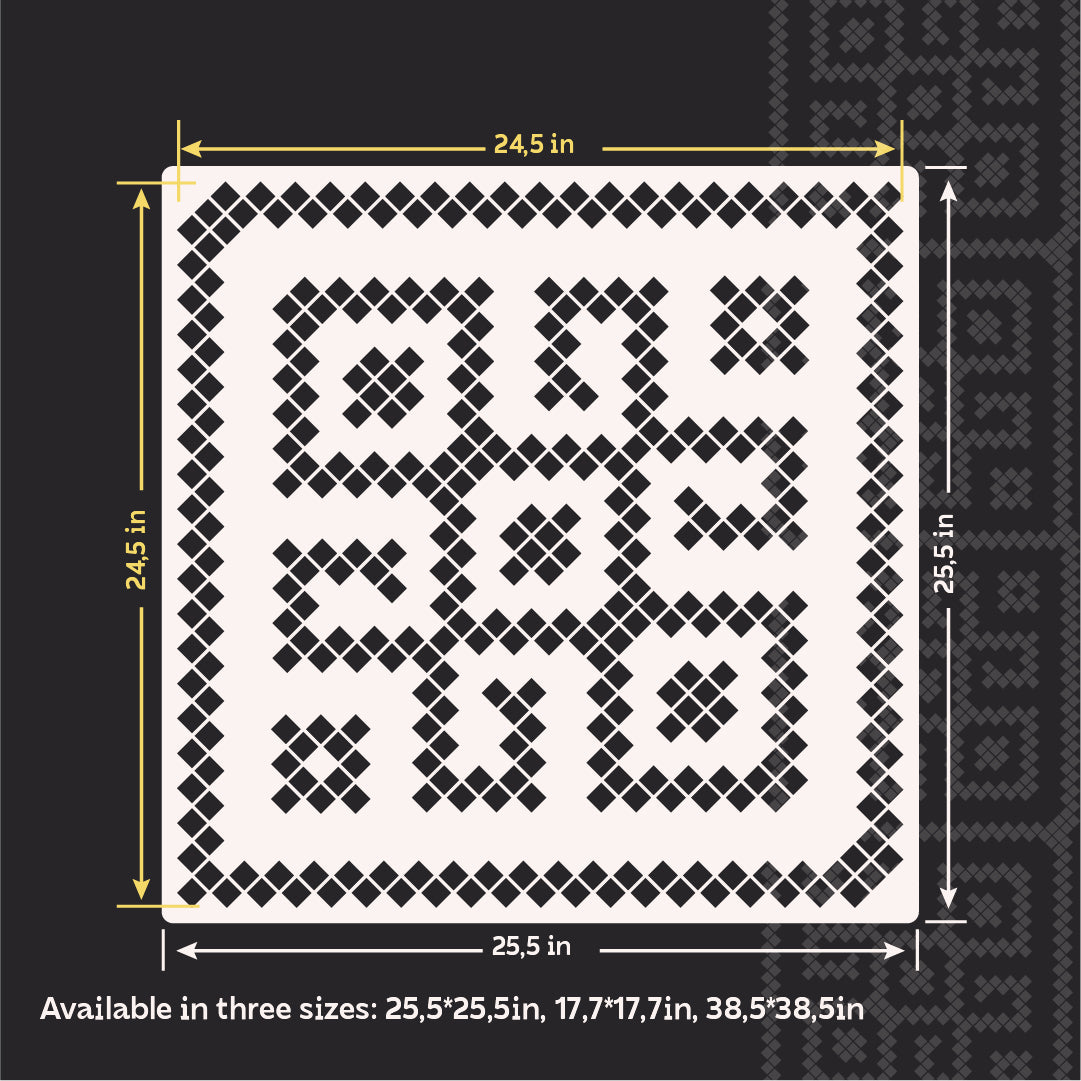 Ethnic decor made easy: DFA "Embroidery" stencil for interior and exterior 0.3-1 mm (Z00081)