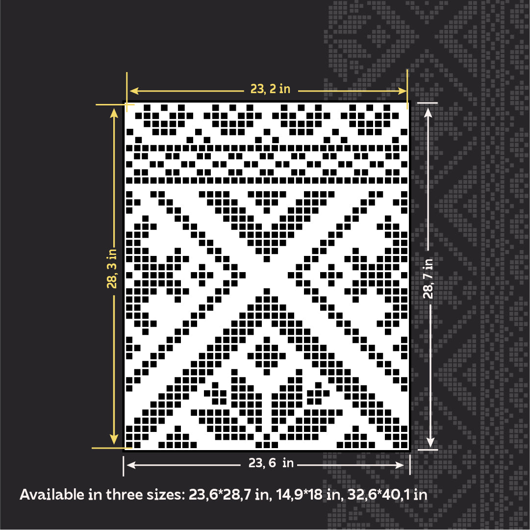 Traditional Ukrainian ornament: Vyshyvanka DFA stencil for exclusive decor 0.3-1 mm (Z00084)