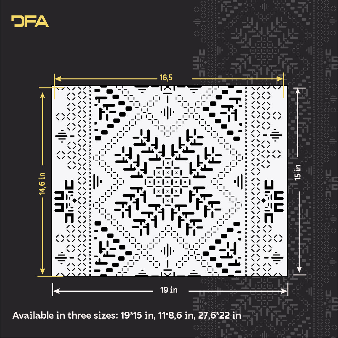 Patriotic decor: DFA Vyshyvanka stencil for plaster and paint 0.3-1 mm (Z00086)