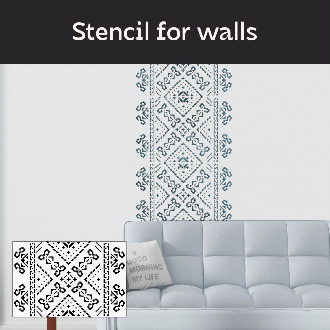 Stylish Ukrainian ornament easily with DFA Vyshyvanka stencil 0.3-1 mm (Z00087)
