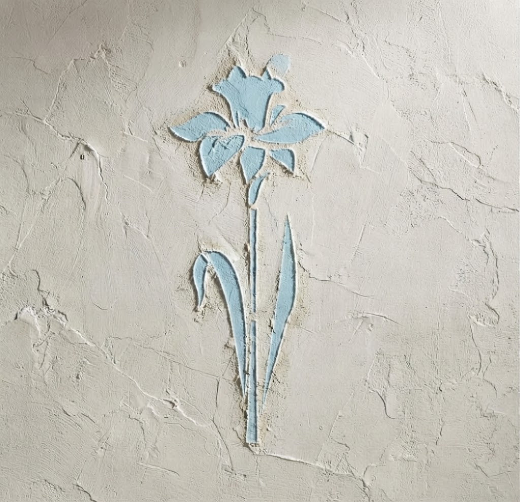 DFA "Flower" Stencil for Decoupage on Interior Decor Items (P00202)