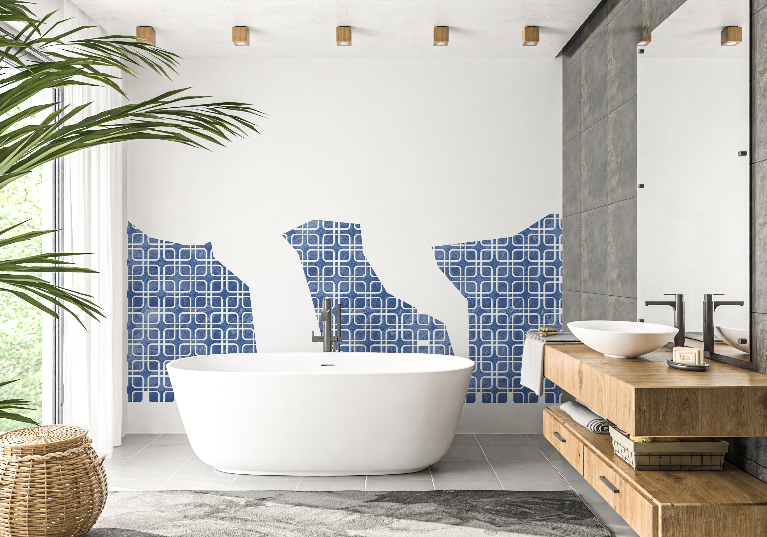 Reusable stencil DFA Geometric pattern for modern interior 0.3-1 mm (G00160)