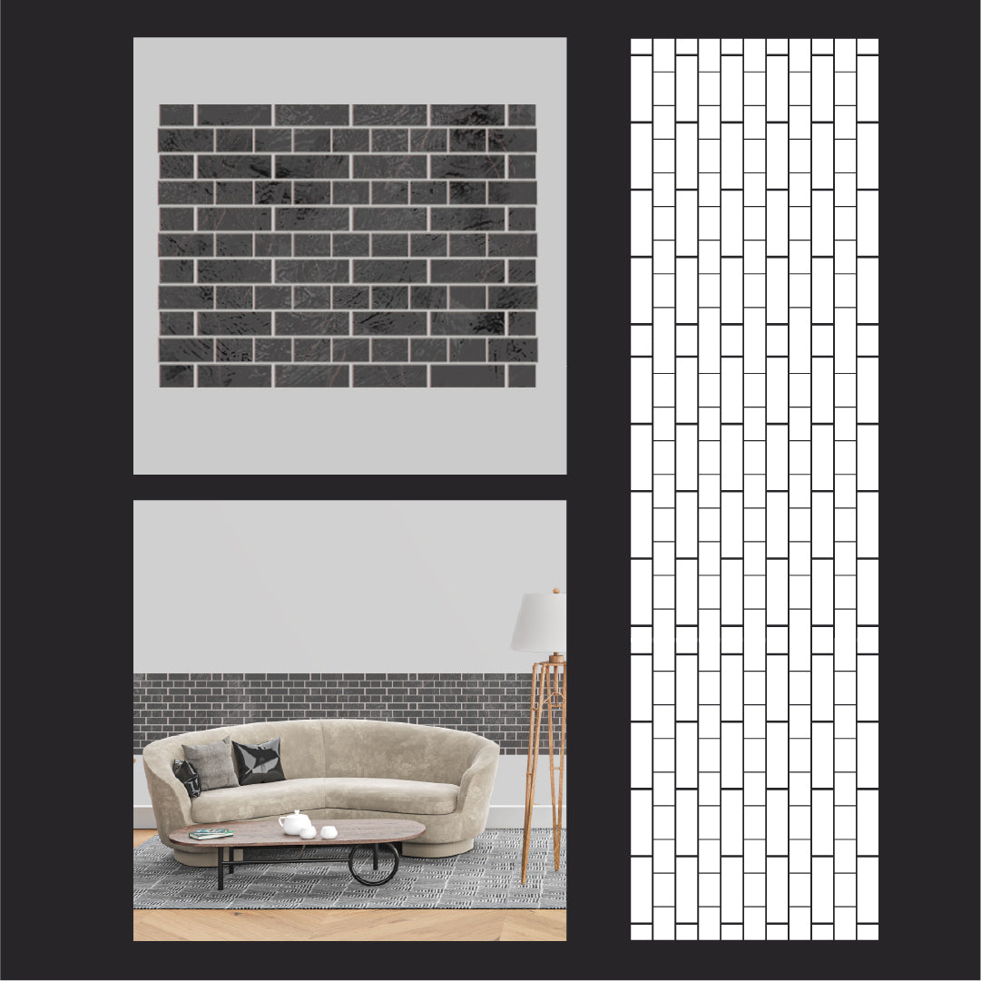 DFA Paving stencil – create a natural stone effect under plaster and paint 0.3-1 mm (F00019)