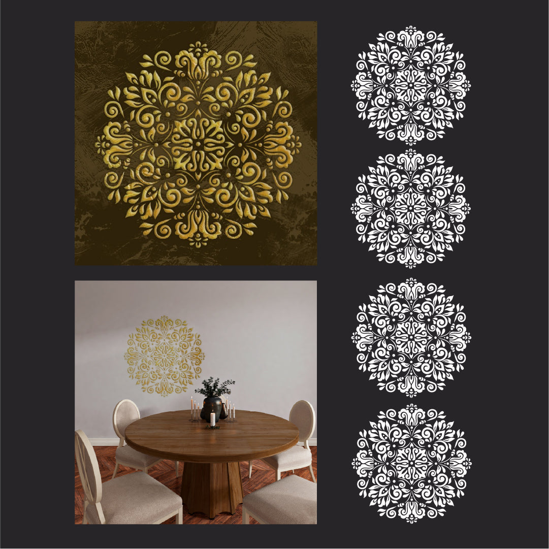 Elegant decorative accent – DFA stencil Round pattern 0.3-1 mm (C00145)