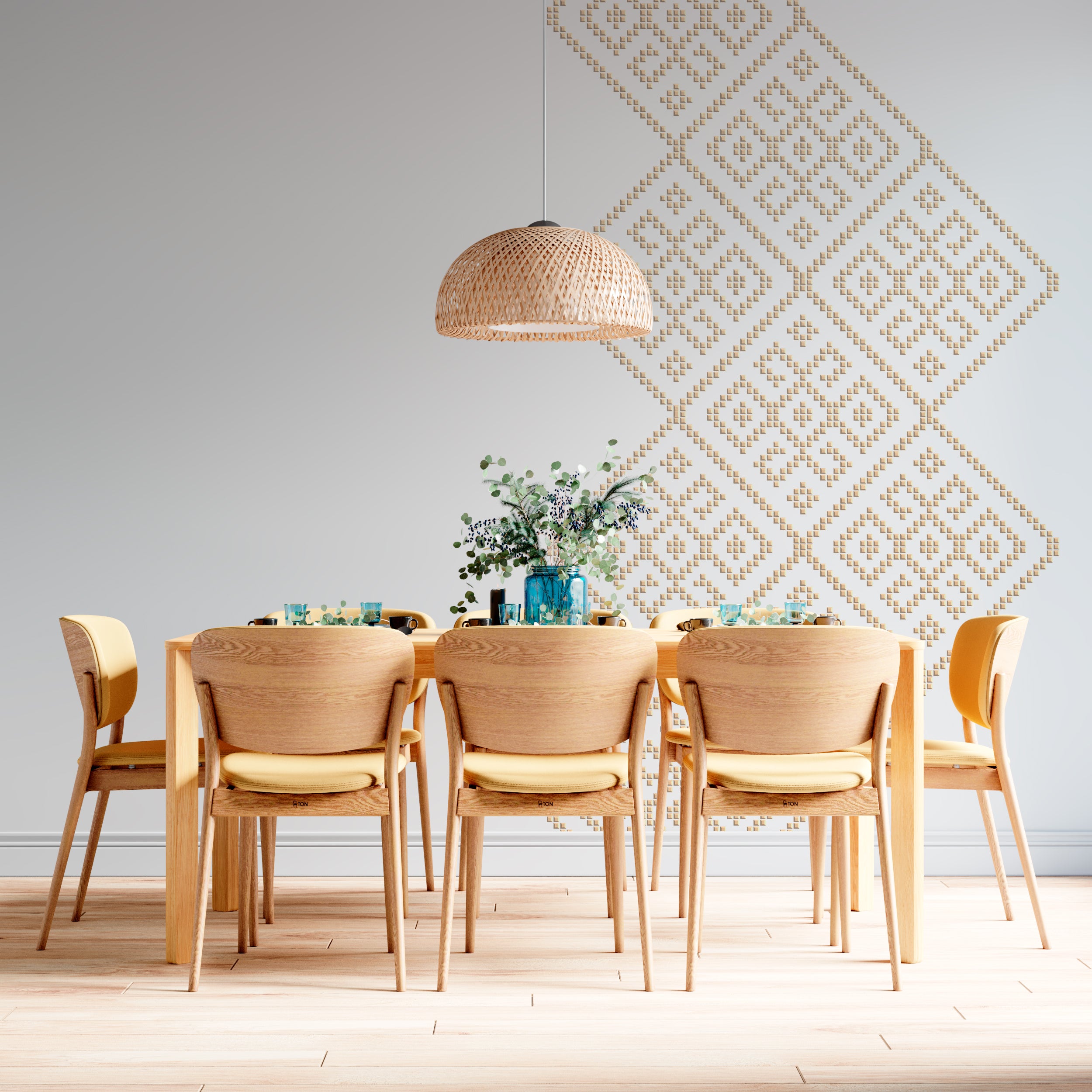 Ethnic decor made easy: DFA "Embroidery" stencil for interior and exterior 0.3-1 mm (Z00081)