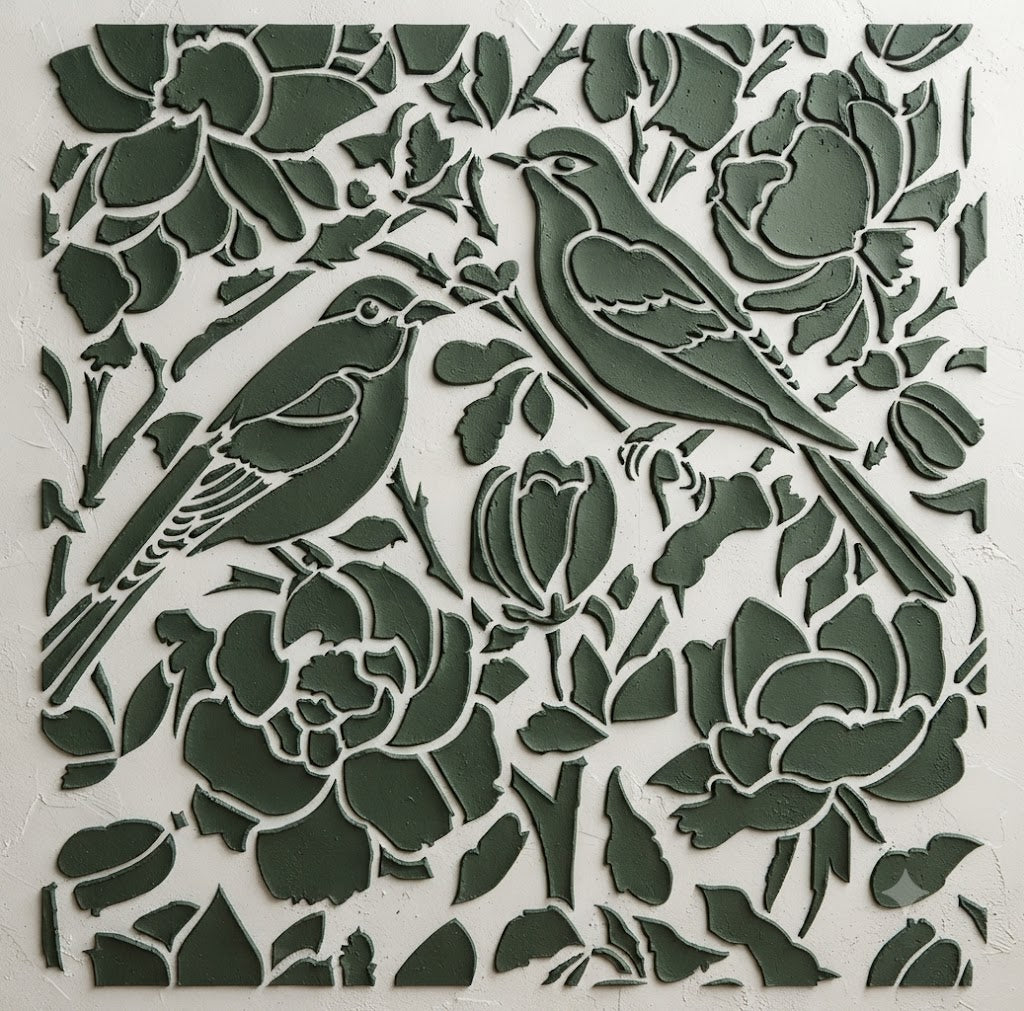 DFA Reusable Stencil "Nature" for Plaster and Paint 0.3–1 mm – William Morris Collection (P00181)