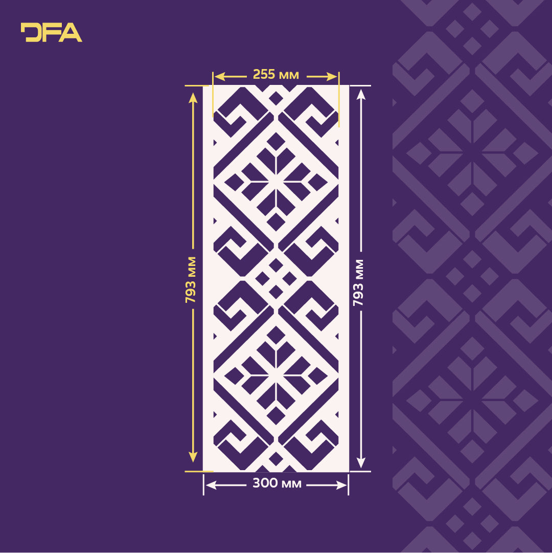 Geometric stencil DFA - style and originality in the interior 0.3-1 mm (G00153)