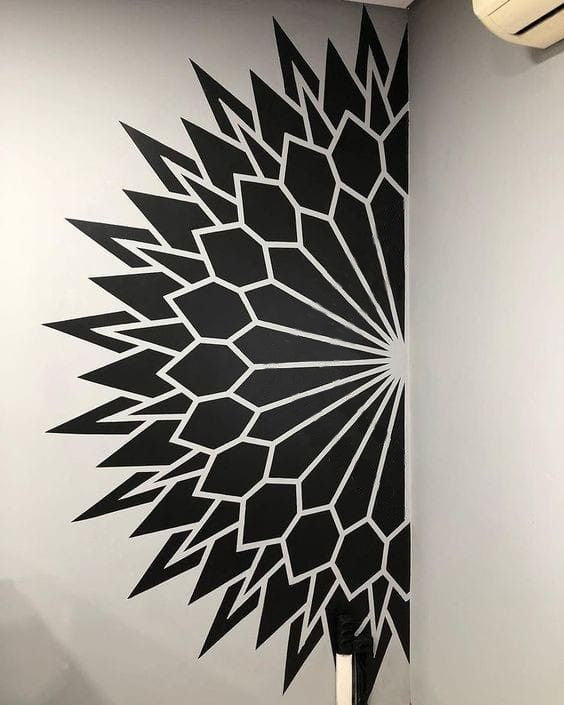 Beautiful and convenient stencil DFA Round pattern for wall painting 0.3-1 mm (C00126)