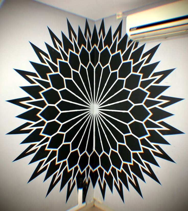 Beautiful and convenient stencil DFA Round pattern for wall painting 0.3-1 mm (C00126)