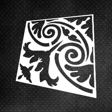 Quality stencil for decoration DFA square pattern, for putty and paint, 0.3-1mm (K00056)