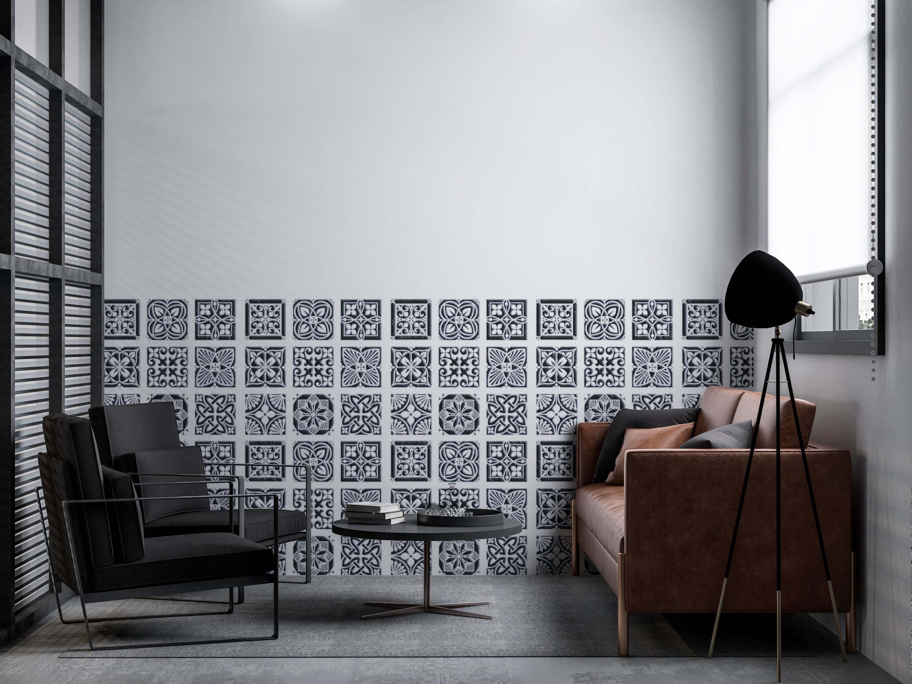 Square patterns on walls – simply with a DFA stencil 0.3-1 mm (K00135)