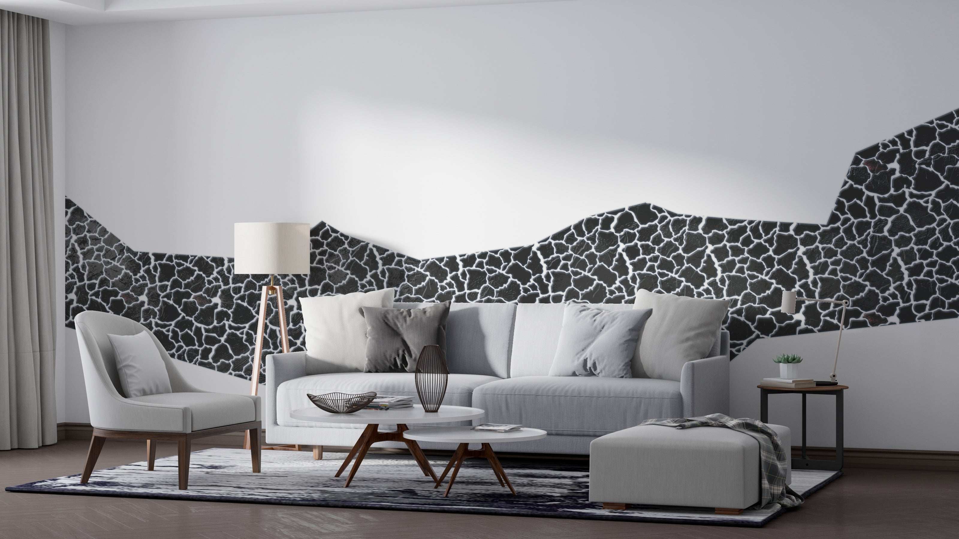Easily create a stone effect on walls with the DFA Masonry 0.3-1 mm stencil (F00021)