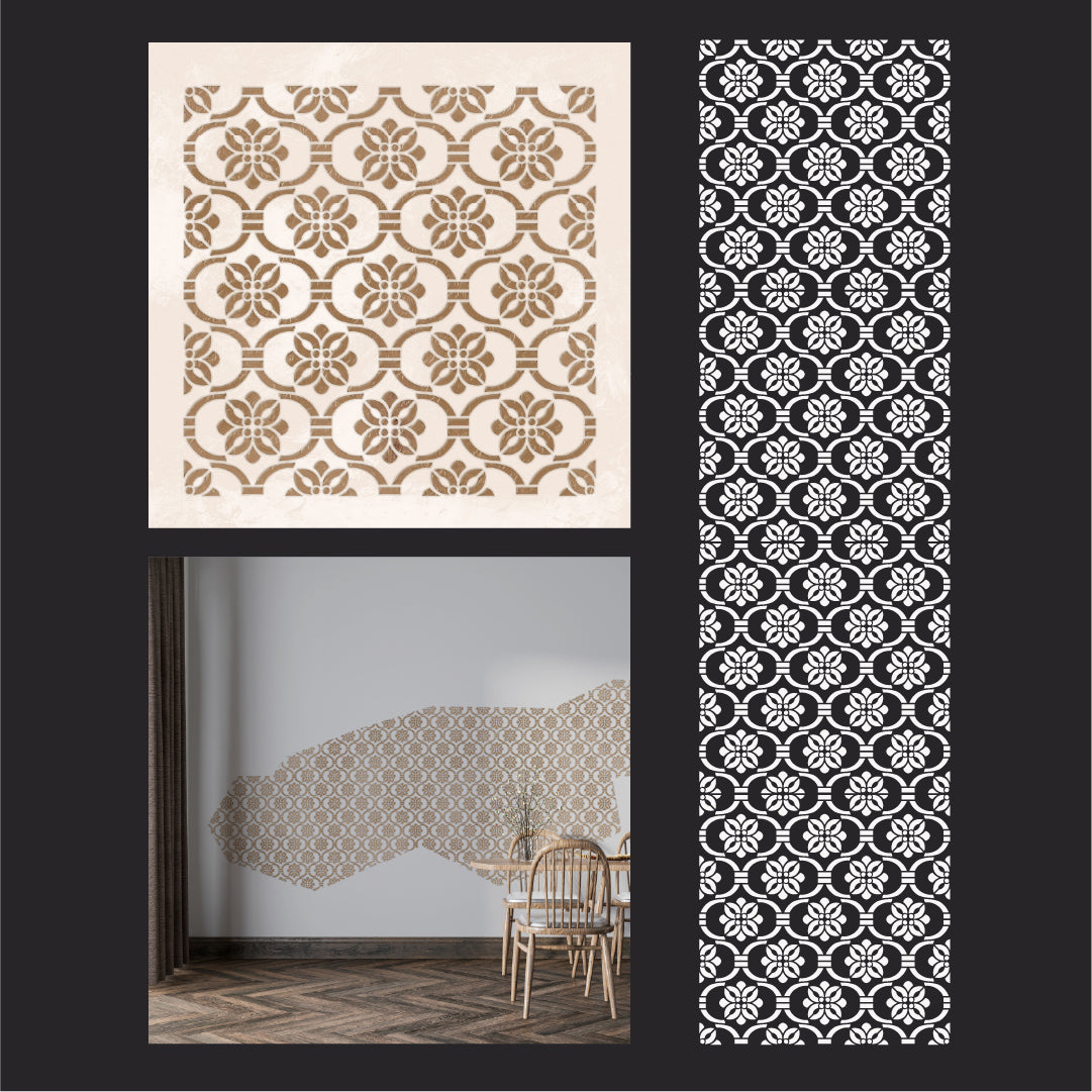 Easy creation of oriental decor with DFA stencil 0.3-1 mm (V00086)