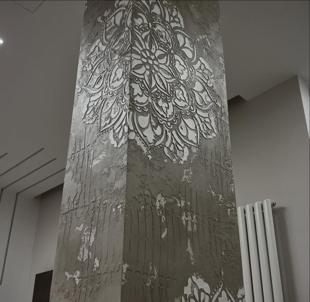Set for wall decoration DFA (Geometry 71 + Round 117) for plaster and paint 0.3-1 mm (N00086)