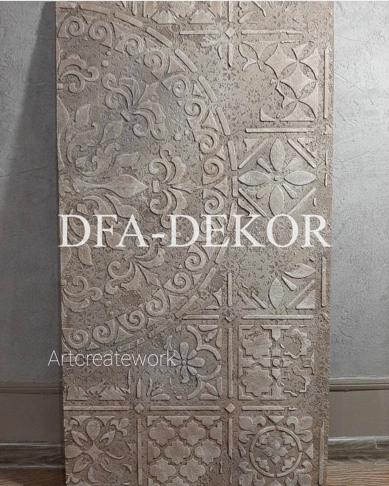 Set for plaster and paint wall decoration 12 Stencils DFA (Round pattern 54 + Round pattern 7 + Square pattern 4) 0.3-1 mm (N00012)