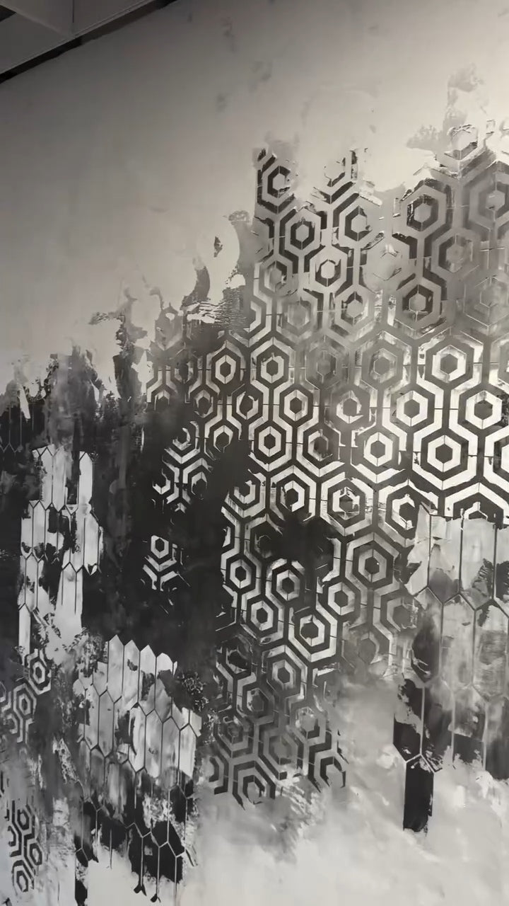 Set for decorating walls for plaster and paint 13 Stencils DFA (Geometry 25 + Geometry 77) 0.3-1 mm (N00013)