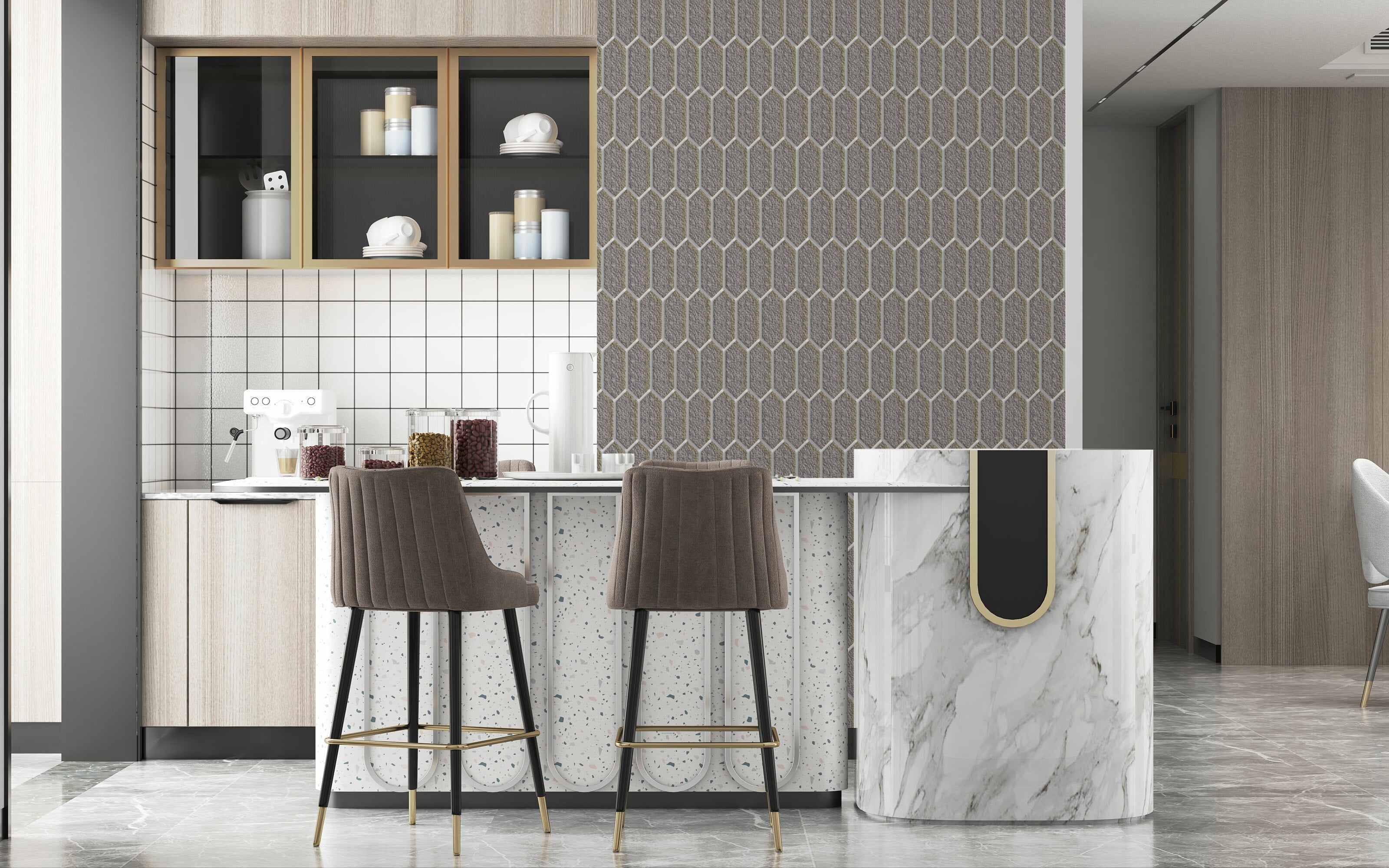 Set for decorating walls for plaster and paint 13 Stencils DFA (Geometry 25 + Geometry 77) 0.3-1 mm (N00013)