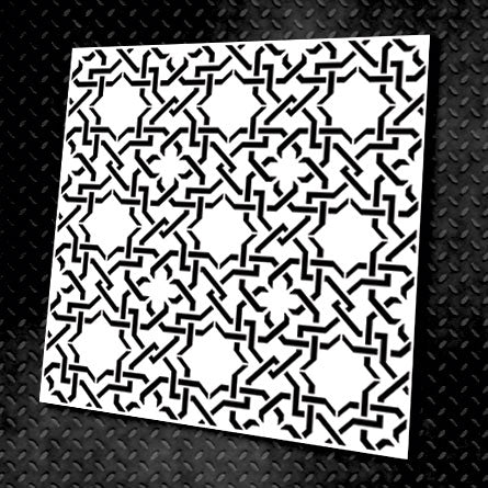 Wall decoration set for plaster and paint 14 DFA stencils (Round pattern 7 + Geometry 15 + Round pattern 54) 0.3-1 mm (N00014)