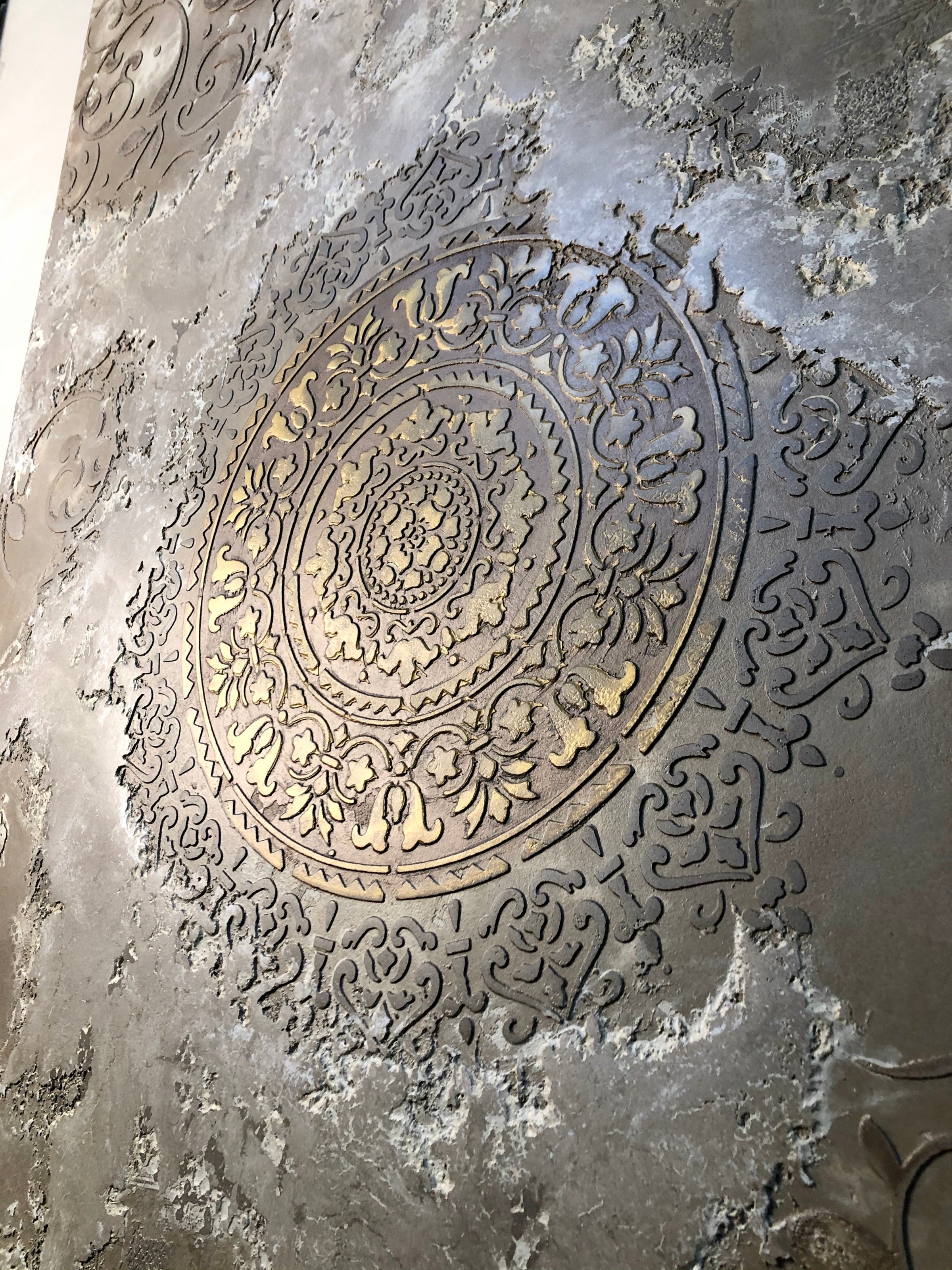 Set for plaster and paint wall decoration 15 DFA stencils (Round pattern 6 + Oriental pattern 18) 0.3-1 mm (N00015)