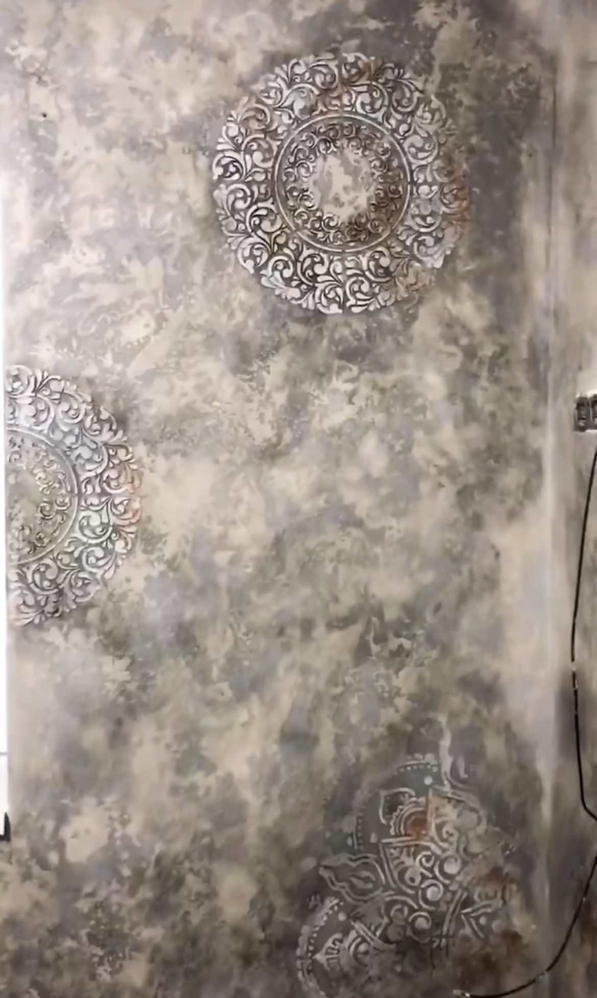 Wall decoration set for plaster and paint 18 Stencils DFA (Round pattern 56 + Square pattern 2) 0.3-1 mm (N00018)